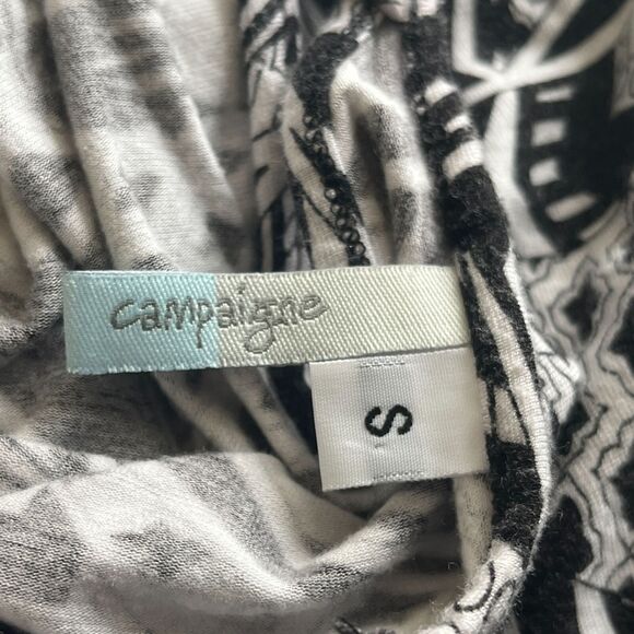 Campaigne Womens Sz S Mini Dress Black White Keyhole Back Y2K - Picture 2 of 4